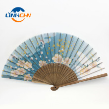 Custom design printed bamboo hand fan as dinner gifts